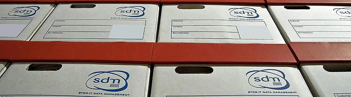 Stor-it labelled archive storage boxes